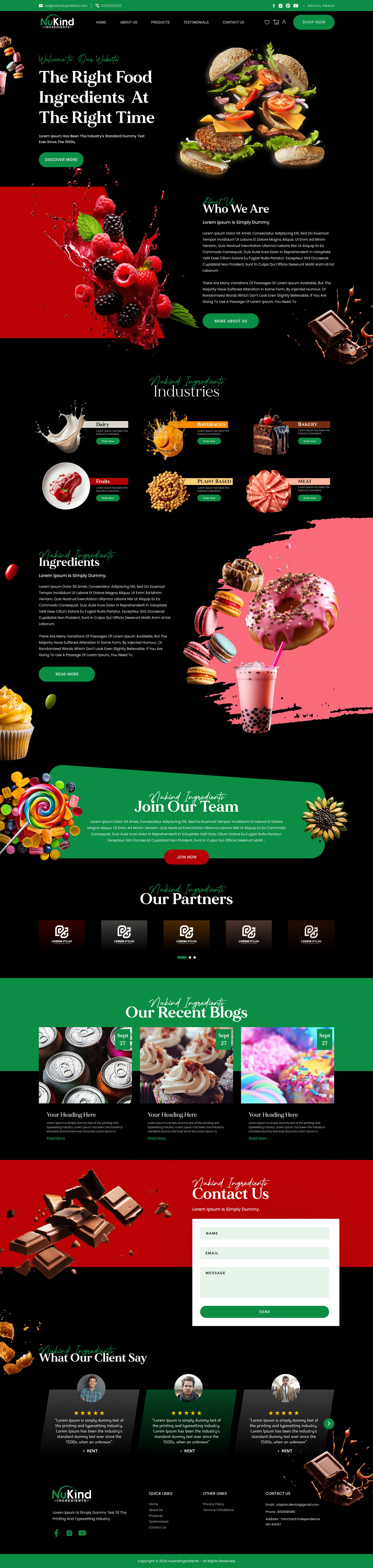NuKind ingredients supplier full screenshot preview