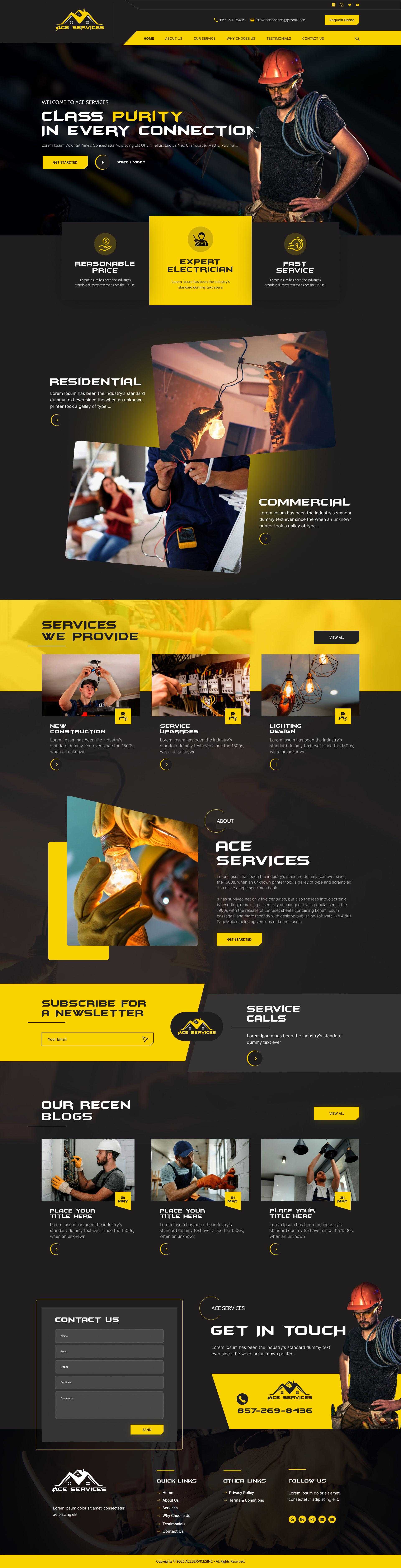 Ace Services full website screenshot preview
