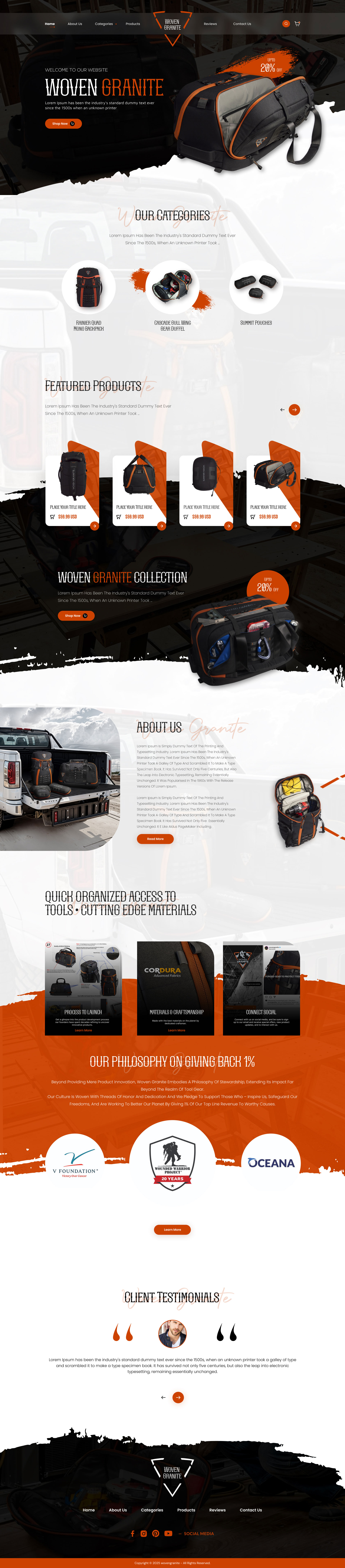 Woven Granite outdoor gear full screenshot preview